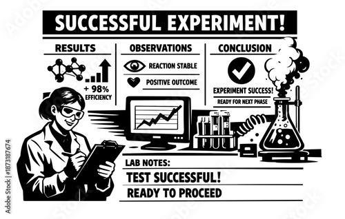 Scientific success: female chemist achieves breakthrough in laboratory experiment