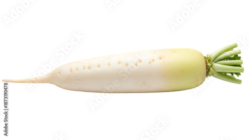 White radish isolated on transparent background