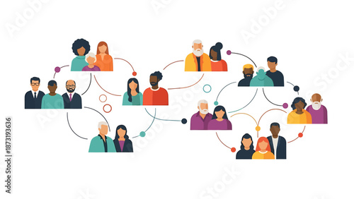 Diverse Professionals Connected via RJ Whisk Auto Network System