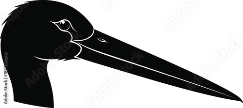 black bird silhouette on white background