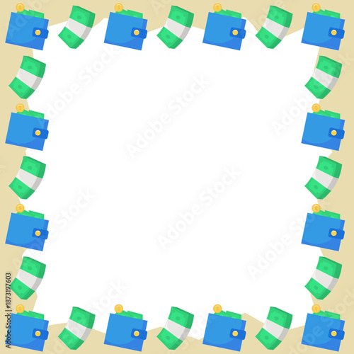 Frame square border geometric business theme