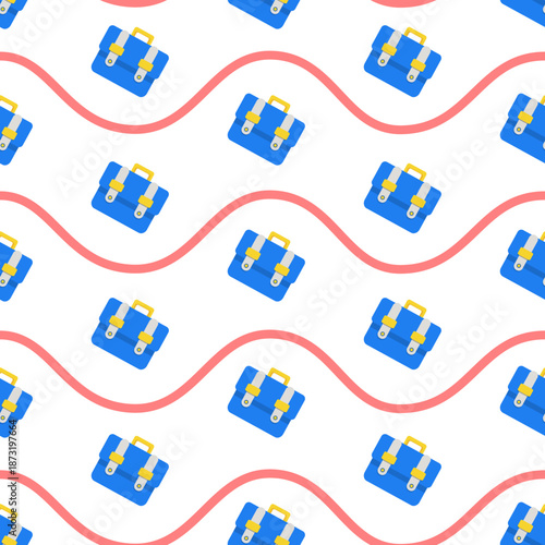 seamless pattern line wave background business theme