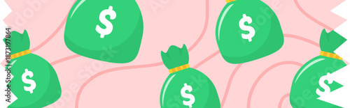 washi tape with abstract shape business theme