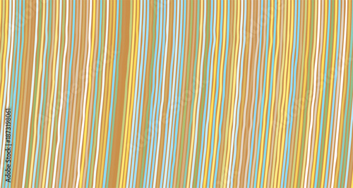 Irregular vertical lines pattern in perspective. Geometric wallpaper. Strips similar to threads. Cover design template. Illustration for brochure, poster, cover, card, presentation, flyer or banner.