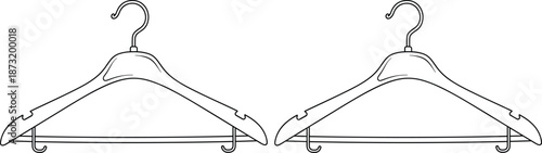 Blue clothes hangers, garment support, closet organization, plastic hangers, apparel storage, household essentials, laundry accessories, wardrobe tools, strap notches, dual design