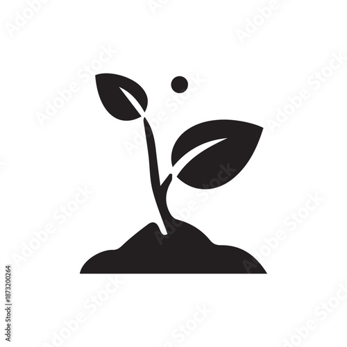 minimalist icon with save the earth theme on white background