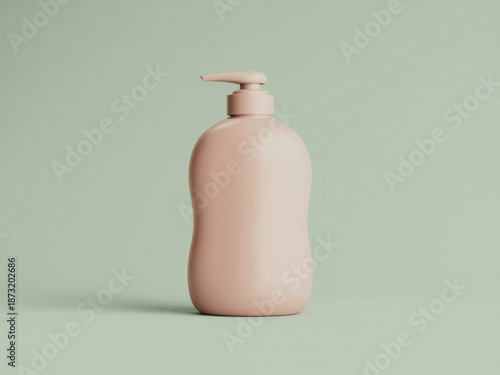 Pink liquid soap bottle