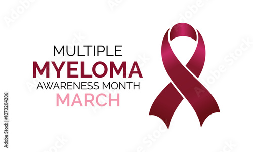Vector illustration of Multiple Myeloma Awareness Month is march. Multiple Myeloma Awareness Month shines a light on a serious plasma cell cancer, promoting awareness, early detection, patient support