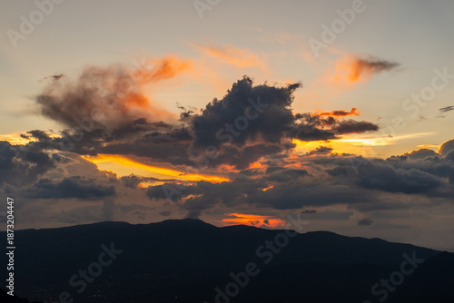 sunset over Medellin