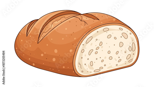 A closed, brightly striped red and white umbrella with a polished wooden handle stands isolated against a stark white background, a symbol of