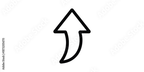 curved up arrow