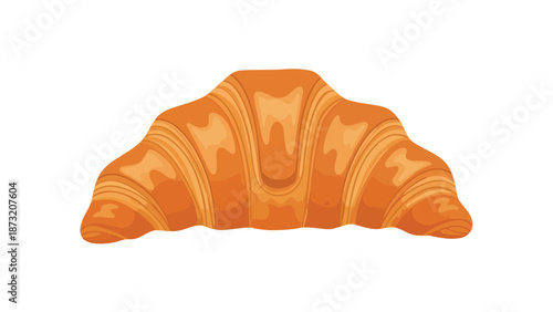 Golden baked pastry vector illustration delicious breakfast treat