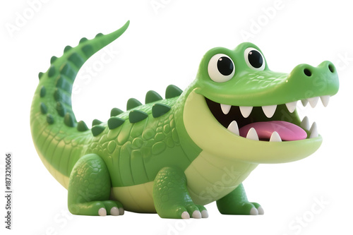 Cartoon alligator with a big smile. Great for children products.