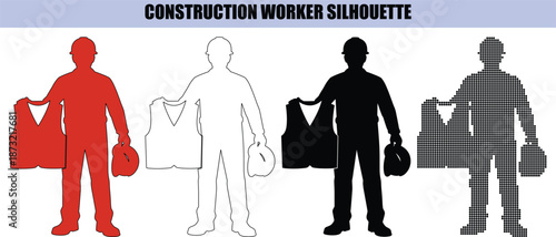 Person Using Hand Sanitizer Spray Silhouette Set for Hygiene and Virus Prevention Illustration