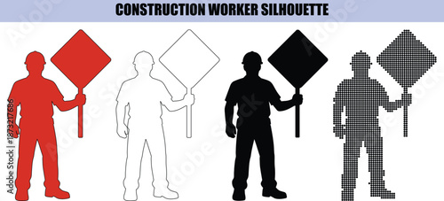 Nurse Silhouettes Holding Clipboard and Giving Thumbs Up Success Gesture