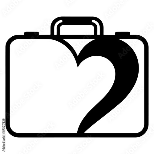 Vector illustration of a suitcase and briefcase icon design