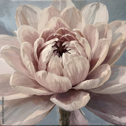 oil painting of a single flower - 1