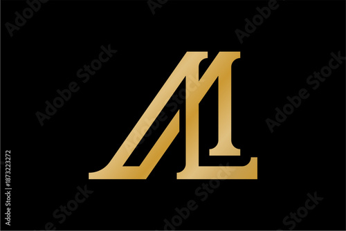 ML Letter Luxury Monogram Logo