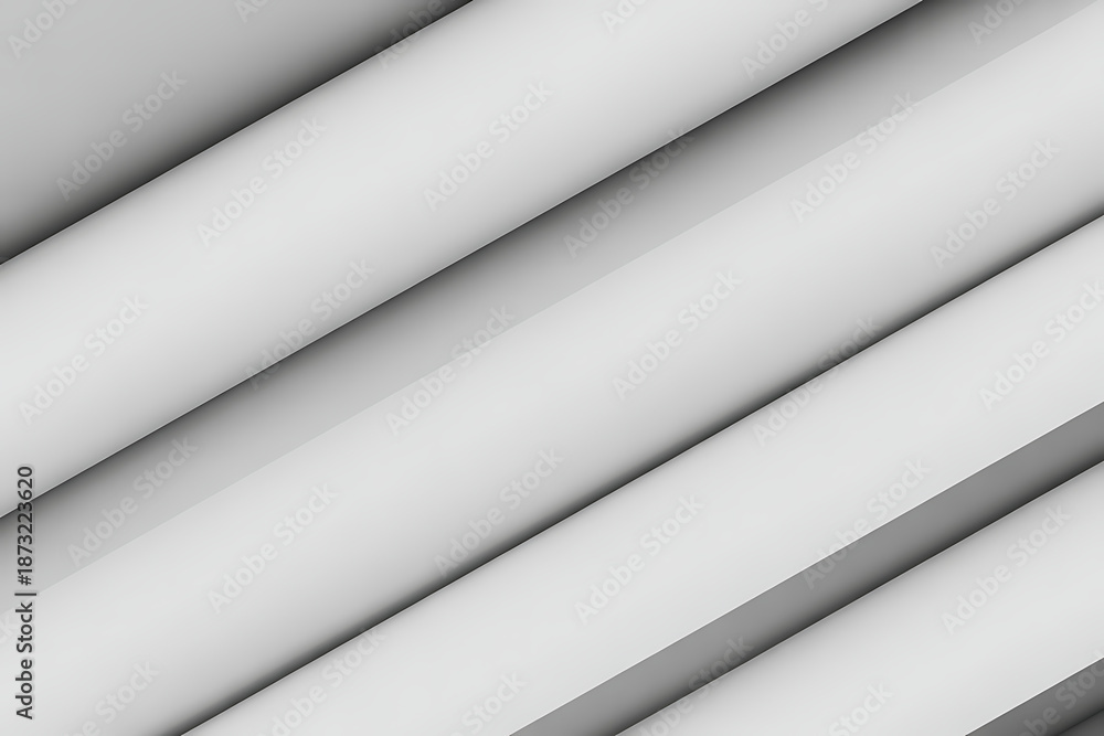 Fototapeta premium Modern Minimalist Abstract Background with Dynamic Diagonal White and Grey Stripes Creating a Clean Pattern.