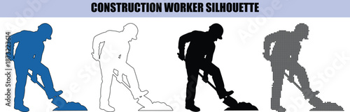 Nurse Giving Medication Blister Pack to Patient Silhouette Healthcare Vector Set