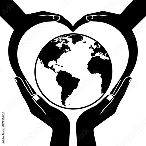 Hand holding a 3d glass globe showing the world map as a global business technology concept and abstract travel symbol illustration