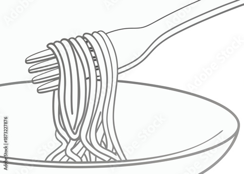 Italian nodules Dish Line art Drawing  