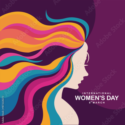 International Women's Day vector, International Women s Day 8th March greetings background