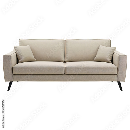 Comfortable Sofa With Pillows Placed in a Living Room Setting for Relaxation