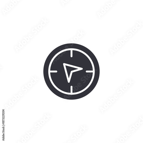Navigation arrow icon representing direction guidance, route selection, movement control, and digital navigation interfaces.