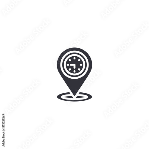Smart location pin icon symbolizing intelligent navigation, connected mapping systems, data driven positioning, and urban mobility.