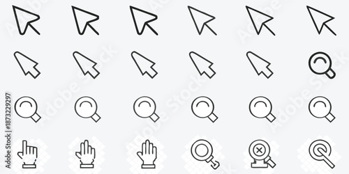  arrow icons in a simple black vector style for design use