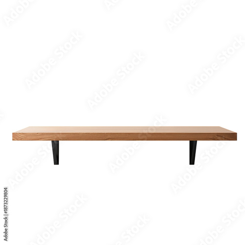 Simple Wooden Table With Black Legs Located in a Modern Setting