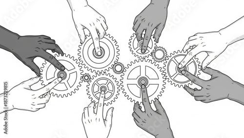 Hand drawing of fish bird and crab illustration