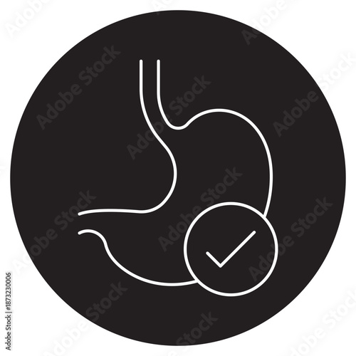 Gastrointestinal Health Icon, Healthy Digestion Guide, Gut Wellness Tips, Optimal Digestive Care, vector