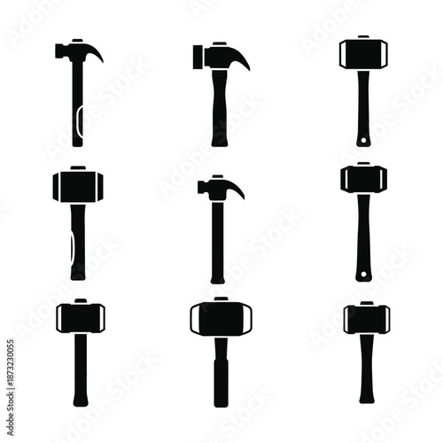 Sledge hammer icon silhouette vector illustration