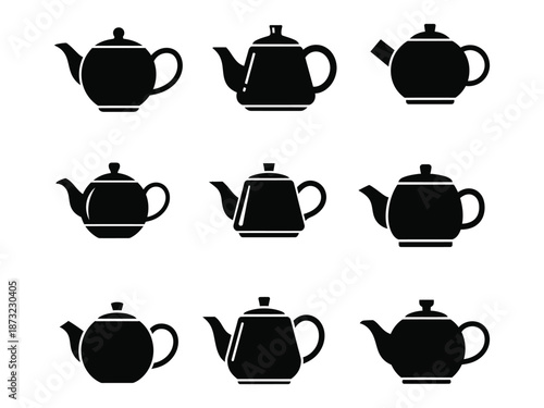 Teapot Icon silhouette vector illustration design symbol