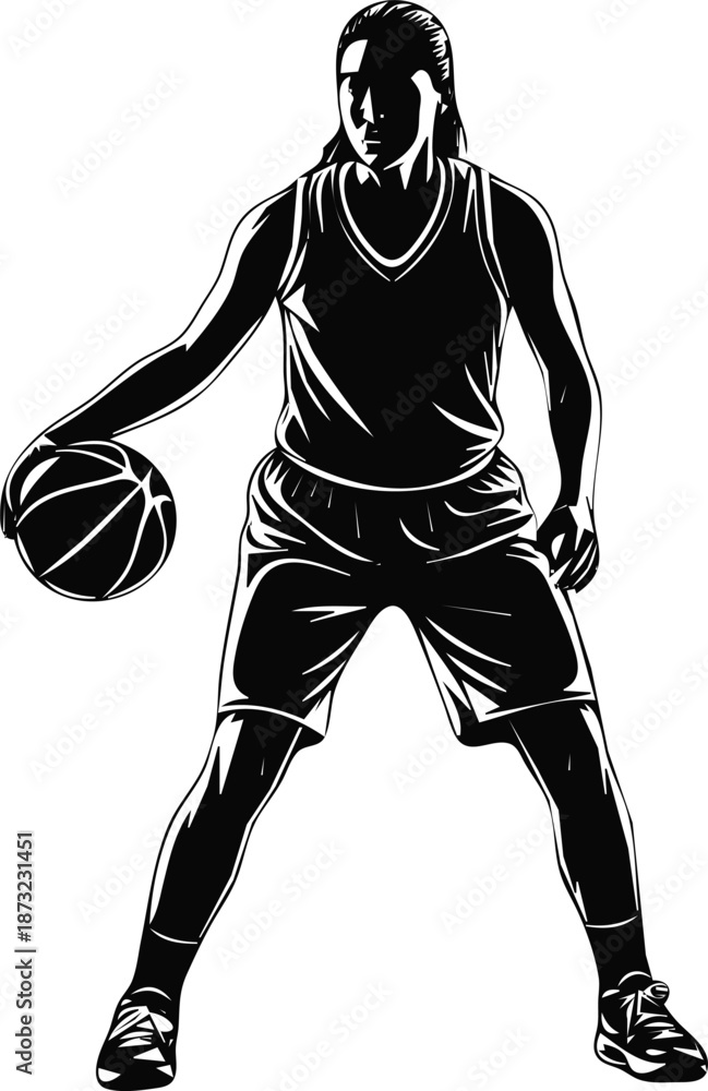 Fototapeta premium basketball player silhouette