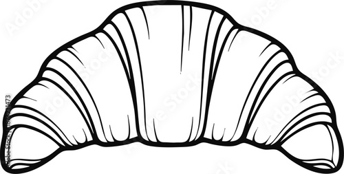 vector illustration of a croissant