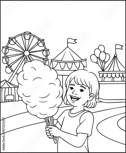 Girl moments coloring page for kids and adults cozy cute girl scenes printable daily activity book design for relaxing