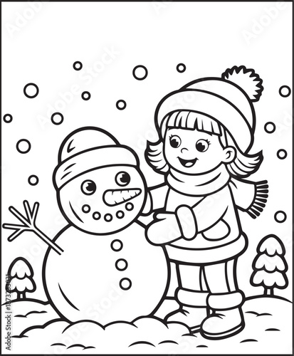 Girl moments coloring page for kids and adults cozy cute girl scenes printable daily activity book design for relaxing