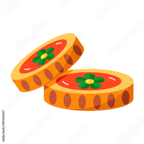 A flat style icon showing an automatic feeder  
