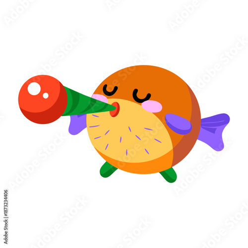 A flat style icon showing an automatic feeder  
