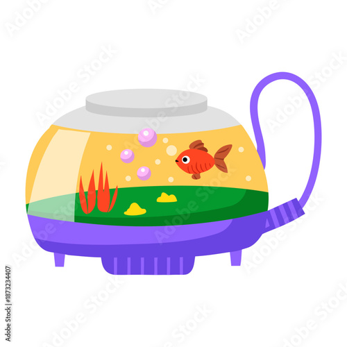 A flat style icon showing an automatic feeder  
