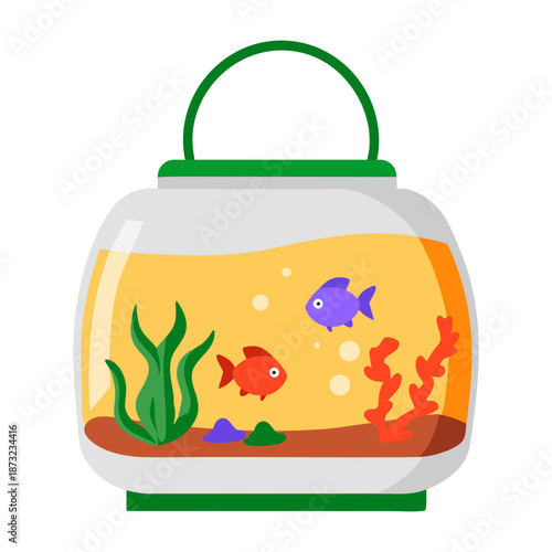 A flat style icon showing an automatic feeder  
