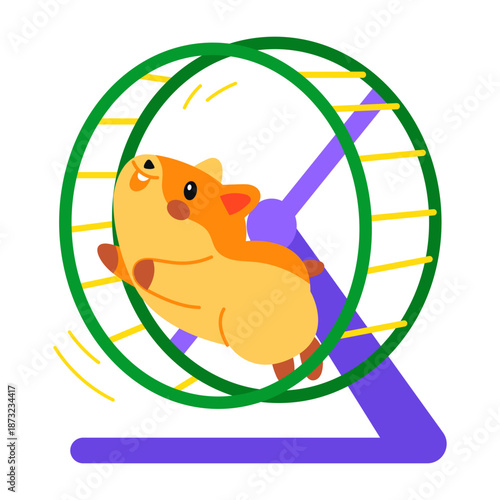 A flat style icon showing an automatic feeder  
