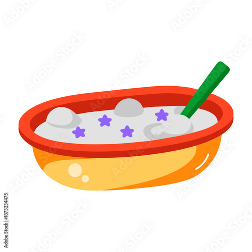 A flat style icon showing an automatic feeder  
