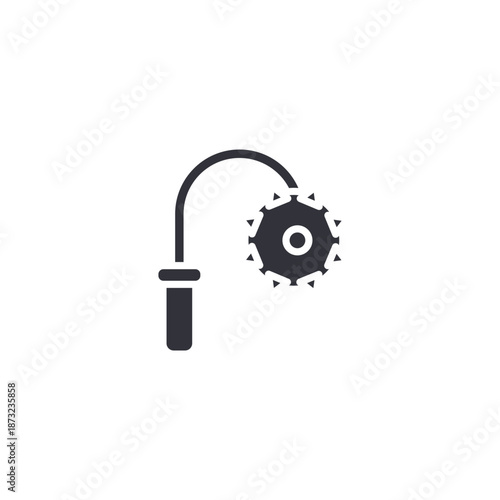 Morning star flail icon symbolizing medieval combat weapons, brutal warfare tools, or fantasy battle equipment.