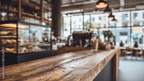 Wallpaper Mural Cafe Countertop and Interior Design with Wooden Texture and Modern Lighting Fixtures for Commercial Use Torontodigital.ca
