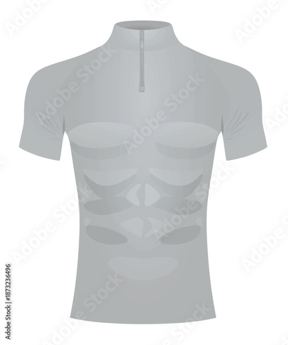 Rash guard athlete fitness t shirt. vector	