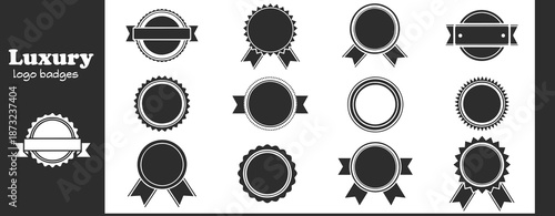 Premium Vintage Logo Badge vector Elements sticker silhouettes and branding emblems collection, decorative label, frame shapes, stamp, Guaranteed
flat shields
